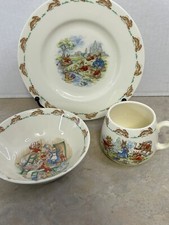 Bunnykins 3 Piece Child Dining Set 3 - Plate Mug Bowl Fine Bone China