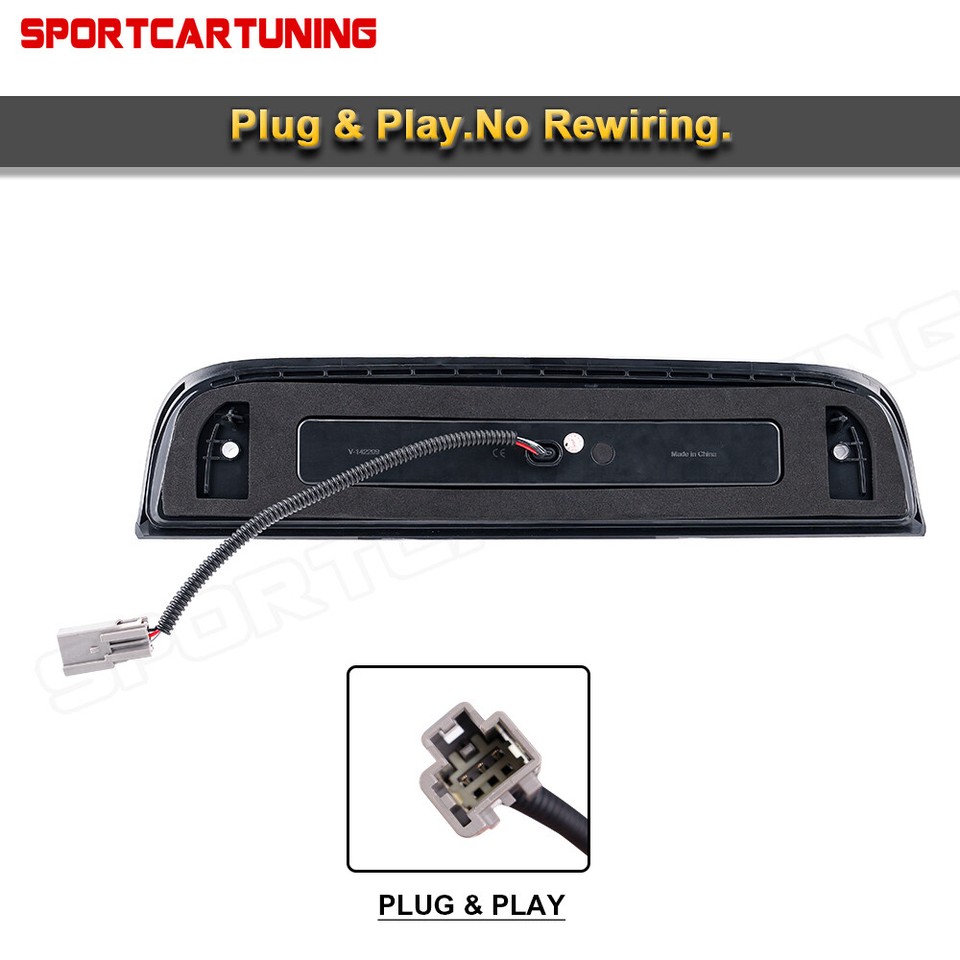 2021 TAHOE Tail Light LED Third Brake Light Cargo Lamp For 2014-2018 Chevy Silverado & GMC Sierra - Black Housing Smoke Lens - Foto 5