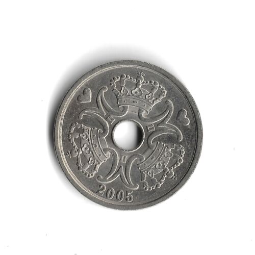 2005 Denmark 2 Kroner World Coin - Mintage 16,684,000 - KM# 874 - Zdjęcie 1 z 2