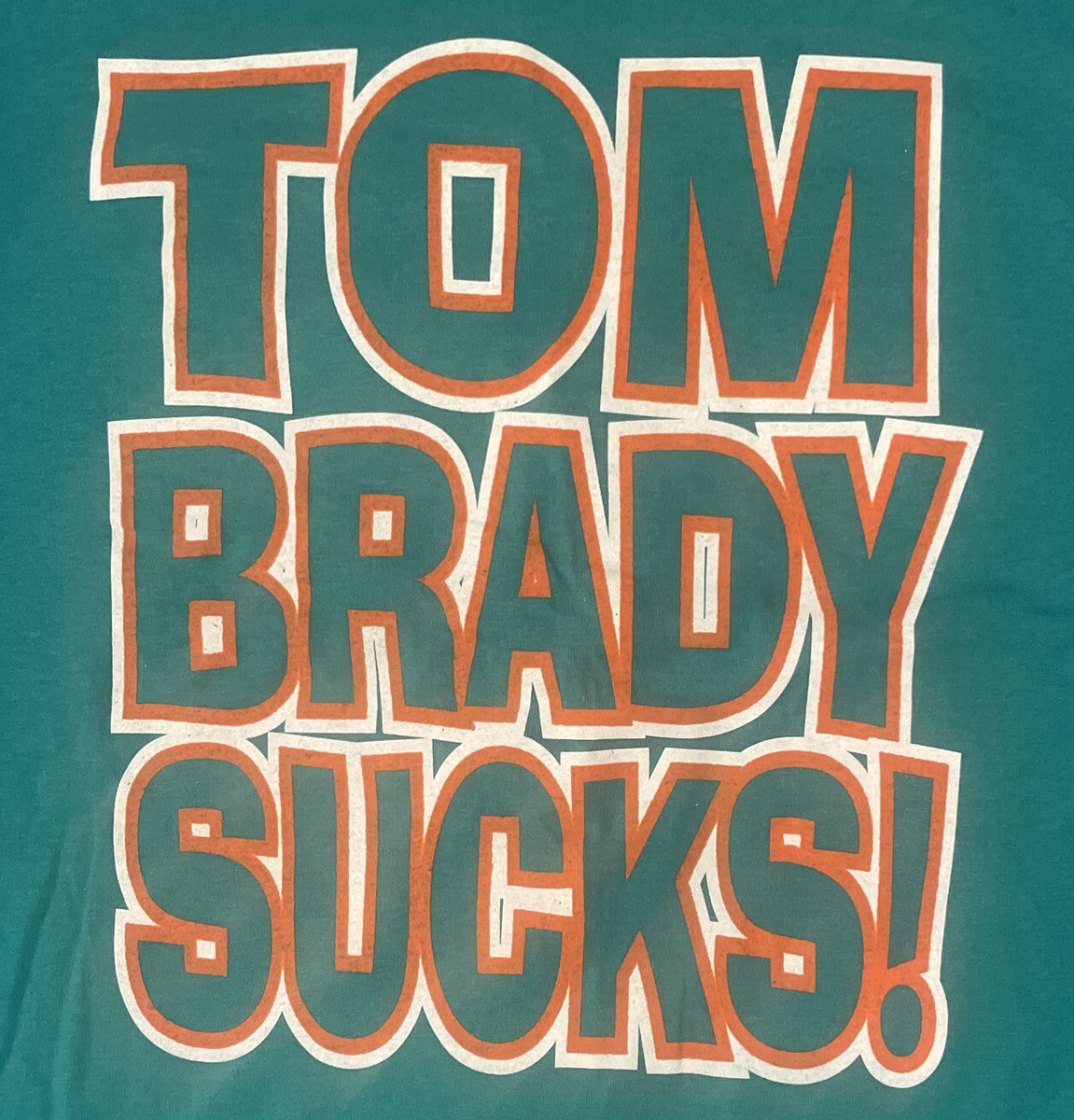 Vintage Miami dolphins tom brady Sucks shirt Teal XL EXCELLENT 