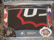 2015-16 Heroes & Prospects CARTER HART PLATINUM Canada Russia Series PATCH! 1/3