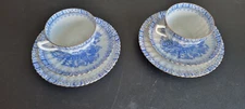 Antique SELTMANN China BLAU DEUTSCHLAND Bavaria Trio Cup Saucer Plate *