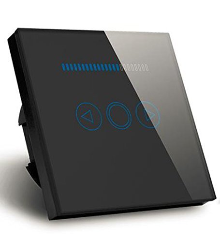 Interruttore e dimmer touch, 500 W, con pannello LED in cristallo, da (L0Z)
