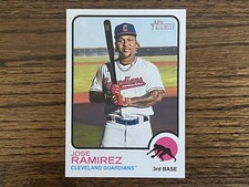 JOSE RAMIREZ 2022 TOPPS HERITAGE #OB-JR 1973 OVERSIZED BOXTOPPER / GUARDIANS