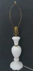 Vintage Hobnail White Milk Glass Table Lamp