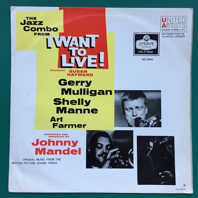 Johnny Mandel Gerry Mulligan I WANT TO LIVE Jazz Film Soundtrack LP Shelly Manne