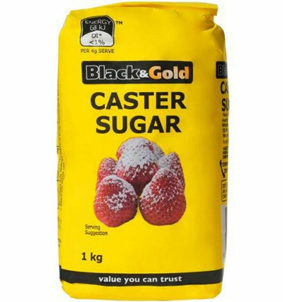 Black & Gold Caster Sugar 1kg for sale online eBay