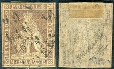 1859 ANTICHI STATI ITALIANI TOSCANA 9 CRAZIE GOVERNO PROVVISORIO SAS 16 € 12.000