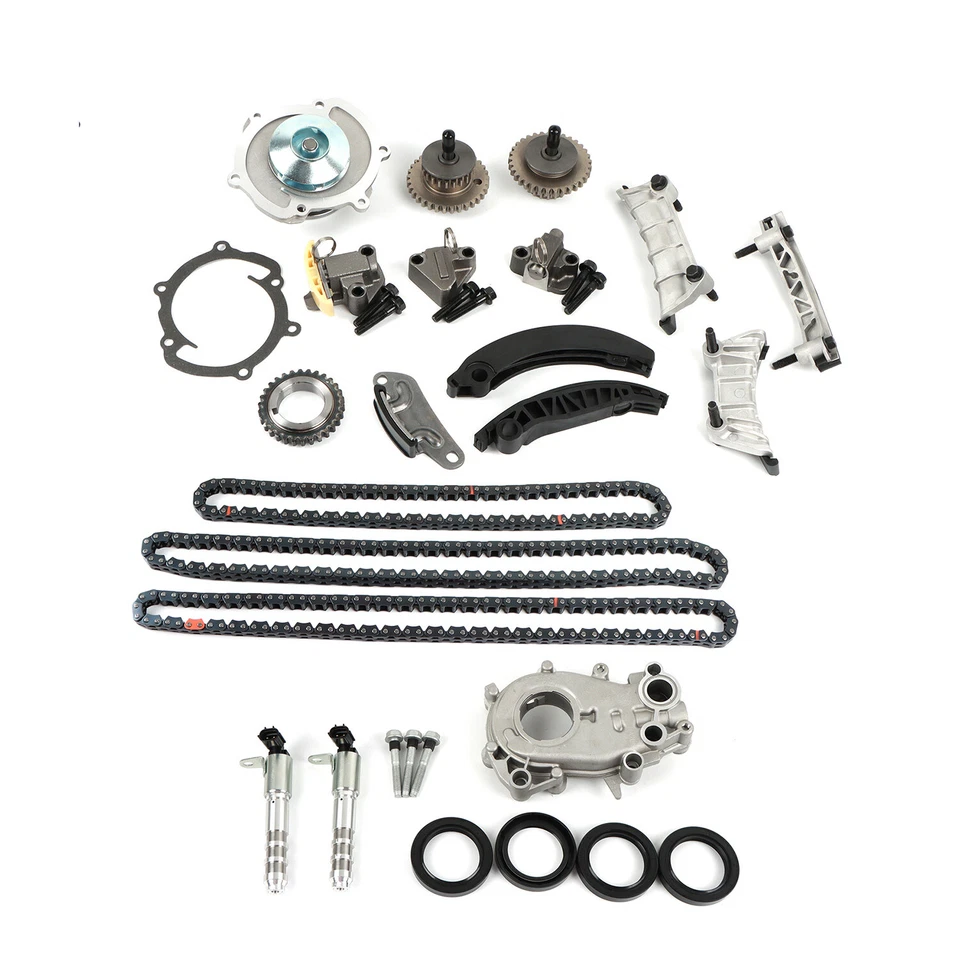 Kit de cadena de distribución bomba de aceite y bomba de agua y solenoide VTC para 07-16 Cadillac Suzuki 3,6 L Foto 3 de 4