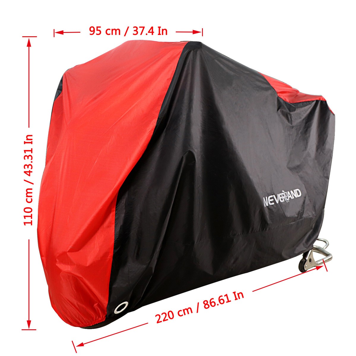 Large Waterproof Motorcycle Cover With Storage Bag - Fits Honda, Yamaha, Suzuki, Kawasaki - Dust & UV Protection