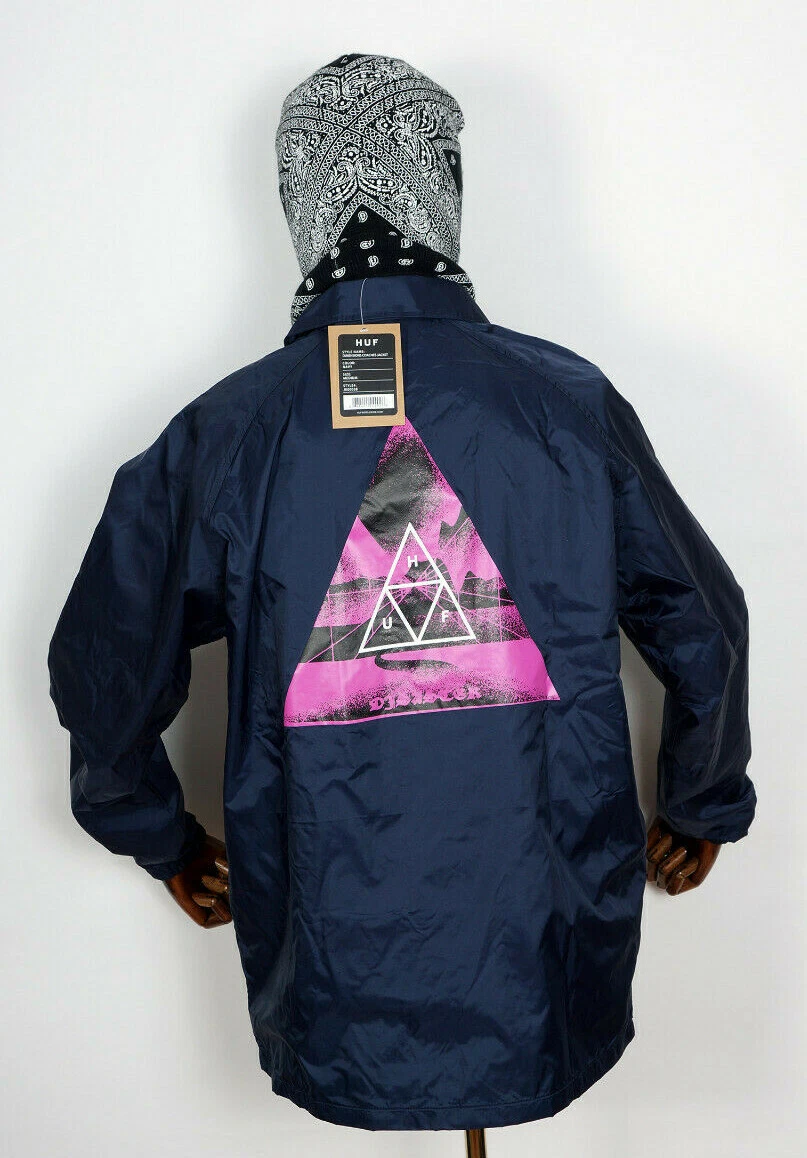 Huf Worldwide Windbreaker Jacket Navy Size S