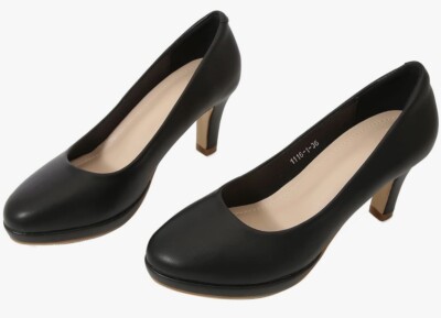 Dadawen Damen schwarz High Heel Courtschuhe UK Größe 3