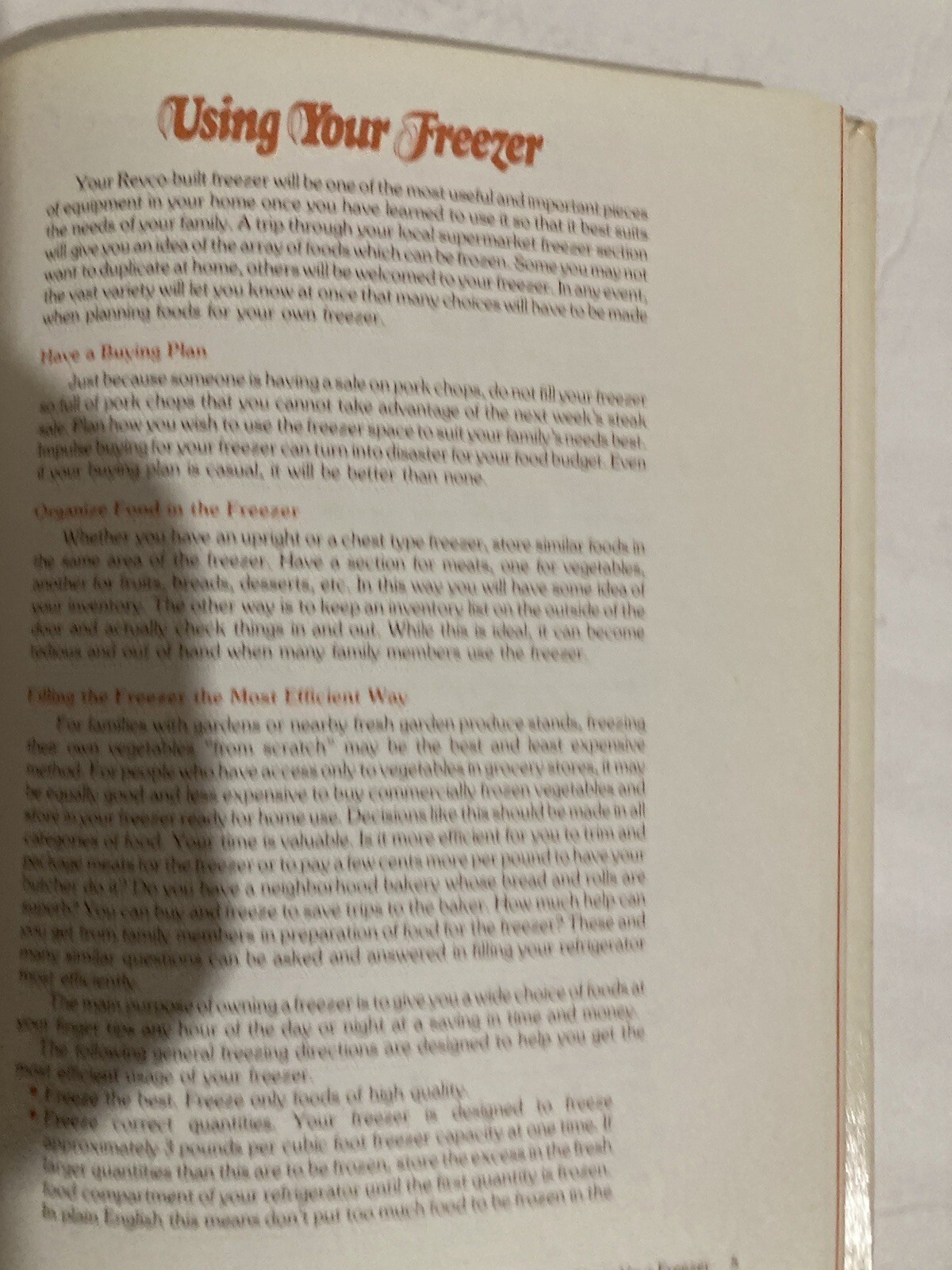 Revco's Freezer Cookery Hardcover Margaret Murphy Cookbook 1976