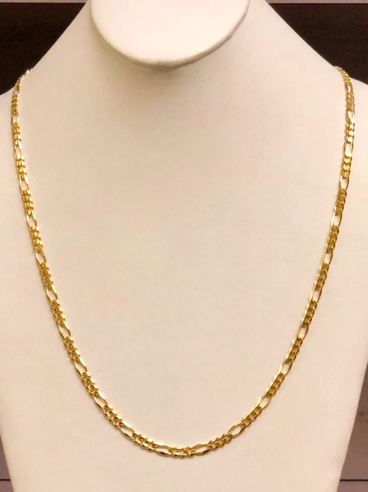 Cadena/collar de eslabones Figaro Lite de oro amarillo de 14 k de 20" para hombre 4,6 mm 5 gramos