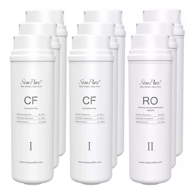 CF RO Water Filter Cartridges for SimPure Q3-600 Tankless Reverse Osmosis System