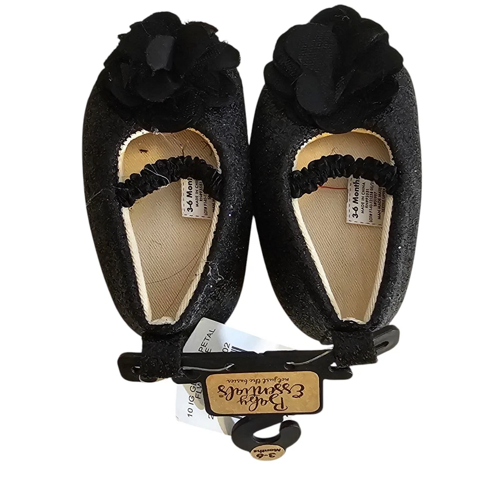 Zapatos de vestir Baby Essentials lazo brillante 3-6 meses nuevos con etiquetas Foto 3 de 4