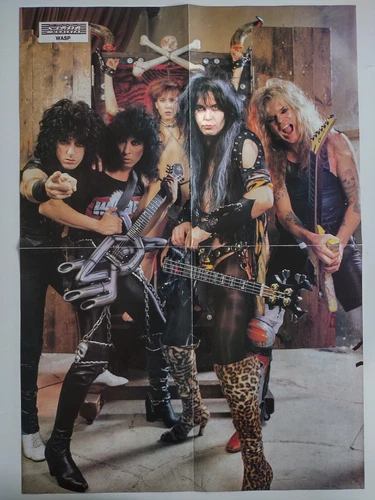W.A.S.P. / ACCEPT poster from STARA magazine Finland 1980's. Very rare!! WASP.