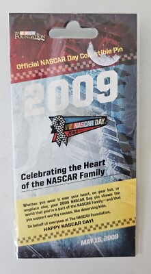 2009 NASCAR Day Lapel Cap Pin Celebrating NASCAR Day 5/15/2009 NIP