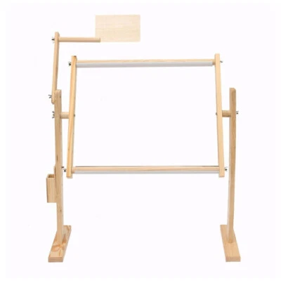 Adjustable Wooden Cross Stitch Frame Stand 360° Rotating Embroidery Holder - Image 1 of 4