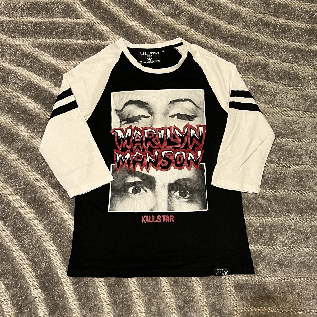 KILL STAR Marilyn Manson ホッケーシャツ　S size Y2K Killstar Marilyn Manson Nine Inch Nails LongSleeve | eBay
