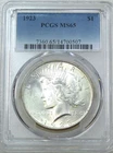 1923 Peace Silver Dollar PCGS MS65 Frosty White PQ coin New Holder #J33B