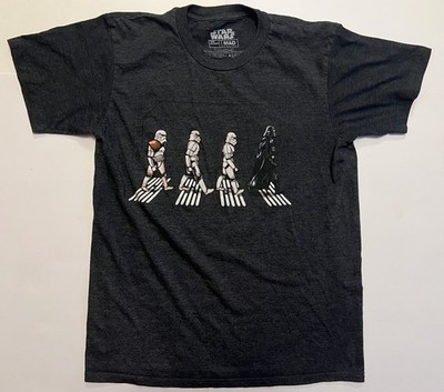 Star Wars Dark Gray T-shirt Beatles Abbey Road Size M Darth Vader Stormtrooper