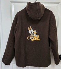 Minnie Mouse Pluto Girls 11-12 Wool Coat Disney Store Warm