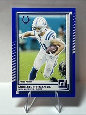 2025 Donruss Michael Pittman Jr Press Proof Blue #185 Indianapolis Colts 