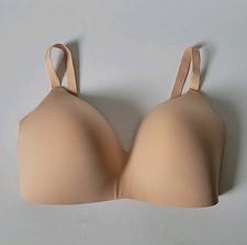 Knix Wing Woman Wireless Contour Bra 36F Sand Nude Full Coverage Lightly Padded