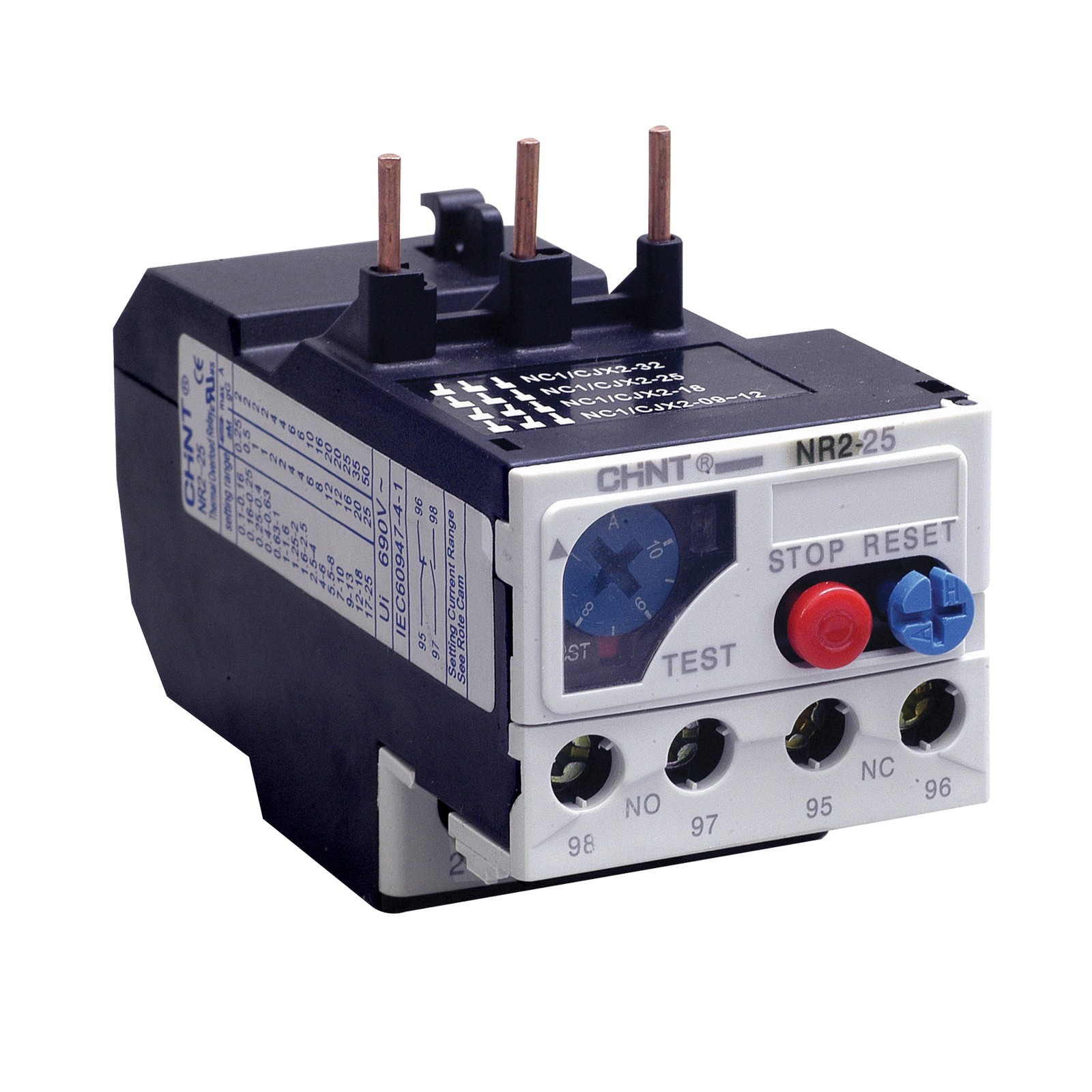 nr2-25-6 chint thermal overload relay, 4.00a to 6.00a rated current