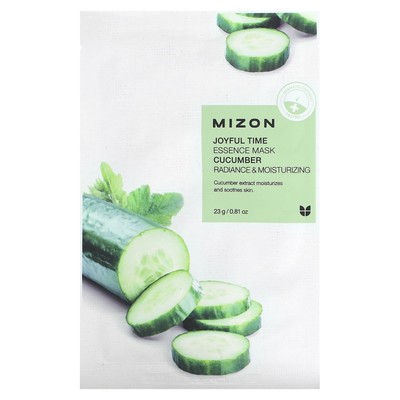 Joyful Time Essence Beauty Mask, Cucumber, 1 Sheet Mask, 0.81 oz (23 g)