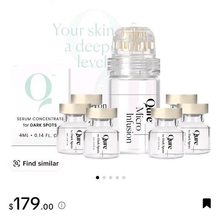 Qure Skin Care Micro-Infusion System 3 Month Supply Dark Circles Wrinkles