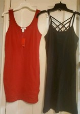 NEW Forever 21 Red Bodycon Sleeveless Dress Women size Small NWT+XHILARATION LOT