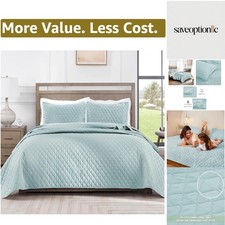 Reversible King Size Quilt Bedding Set with Pillow Shams, Lightweight Quilts ...