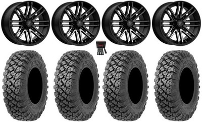 MSA Rogue 15'' Wheels Black 35'' Alpha Tires Honda Pioneer 1000 / Talon
