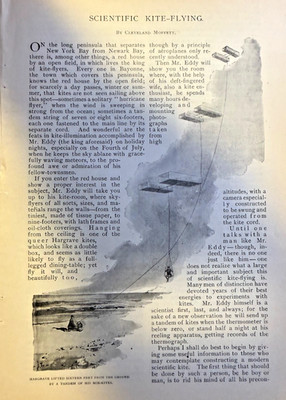 1896 Scientific Kite Flying Hargrave Box Kite Kite-Drawn Buoy Dirigible Kite