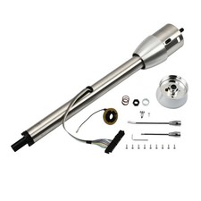 Stainless Steel 28 Universal Tilt Manual Steering Column Wheel Adapter No Key