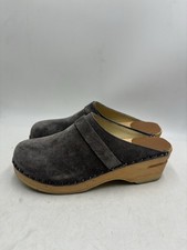 Swedish Clogs Troentorp Da Vinci Gray Pull Up Size US Womens 7/ EU 37