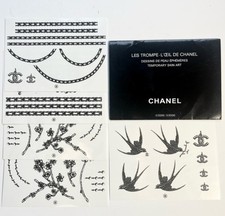2 Sets - 1 NEW RARE SEALED & 1 Open Chanel Body Art Temporary Tattoo Designer