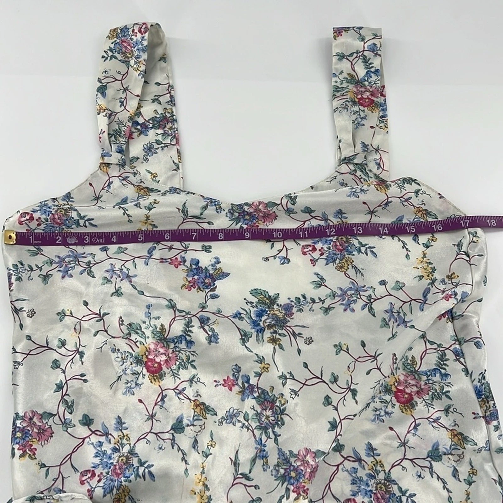 UNDERCOVER Abito Slip Vintage Victoria’s Secret Etichetta Oro Floreale Crema Piccolo ​​​​​​​​​​​​​​​​​​​​​​​​​​​​​​​​​​​​​​​​​​​​​​​​