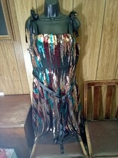 STUNNING FLATTERING STRETCHY SPARKLY SEQUIN DRESS SIZE 16 NEW WITH TAGS