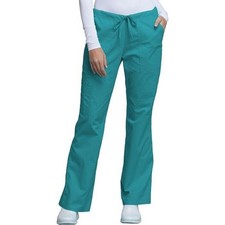 Cherokee Scrub Pants Womens S Teal Blue Core Stretch Cargo Medical Workwear NEW