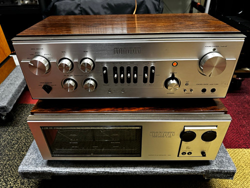 Luxman C-1000 Solid State Stereo Control Center Preamplifier w/ Wood Case.