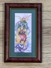 Charles F Humphrey Angel Print Hand Signed 1995 Heavenly Art Green Mat Decor Joy