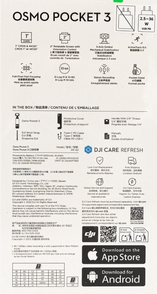 DJI Osmo Pocket 3 Kamera Video Vlogging Stabilisiertes 4K/120fps Gimbal - Bild 2 von 3