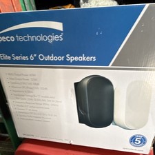 Speco Technologies Elite Series 6" Outdoor Speaker IP66 Black White Weatherproof