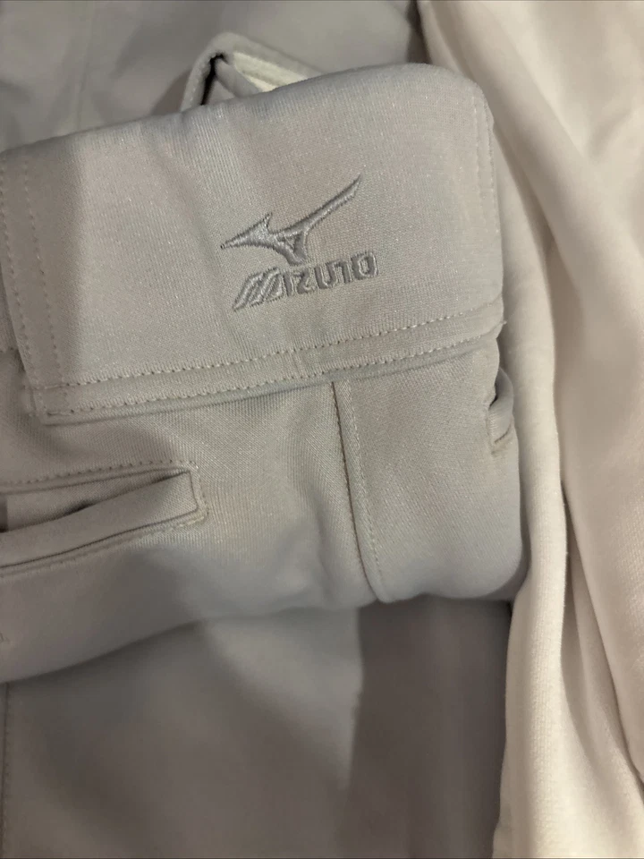 Lot of 4 Youth Medium Mizuno Performance Long Baseball Pants White and Grey - Image 4 of 4