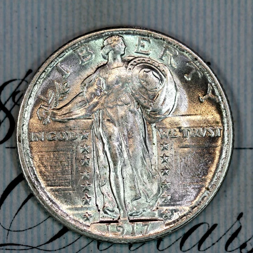 * 1917-P T2 FH * SOLID+ GEM BU MS STANDING LIBERTY QUARTER * FROM COLLECTION