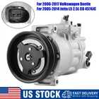 A/C AC Compressor CO 4574JC OEM For 2005 2006 2007-2014 Volkswagen Jetta 2.5L