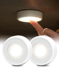 LED Puck Lights, Rechargeable Battery Touch Light, 2.5'' Mini Tap Lights, Wirele